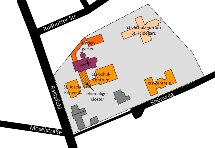 Lageplan St Antonius u ehemaliges Kloster