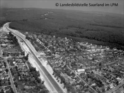 Ausbau der Lebacher Landstraße im Jahr 1960