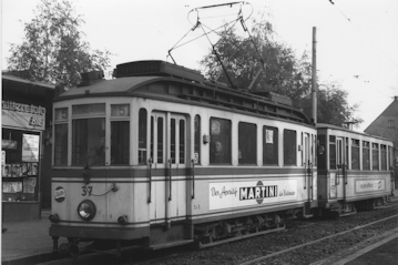 Straßenbahnhaltestelle Rastpfuhl um 1957